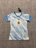 Maillot Argentine femme blanc et bleu — vue entière de face