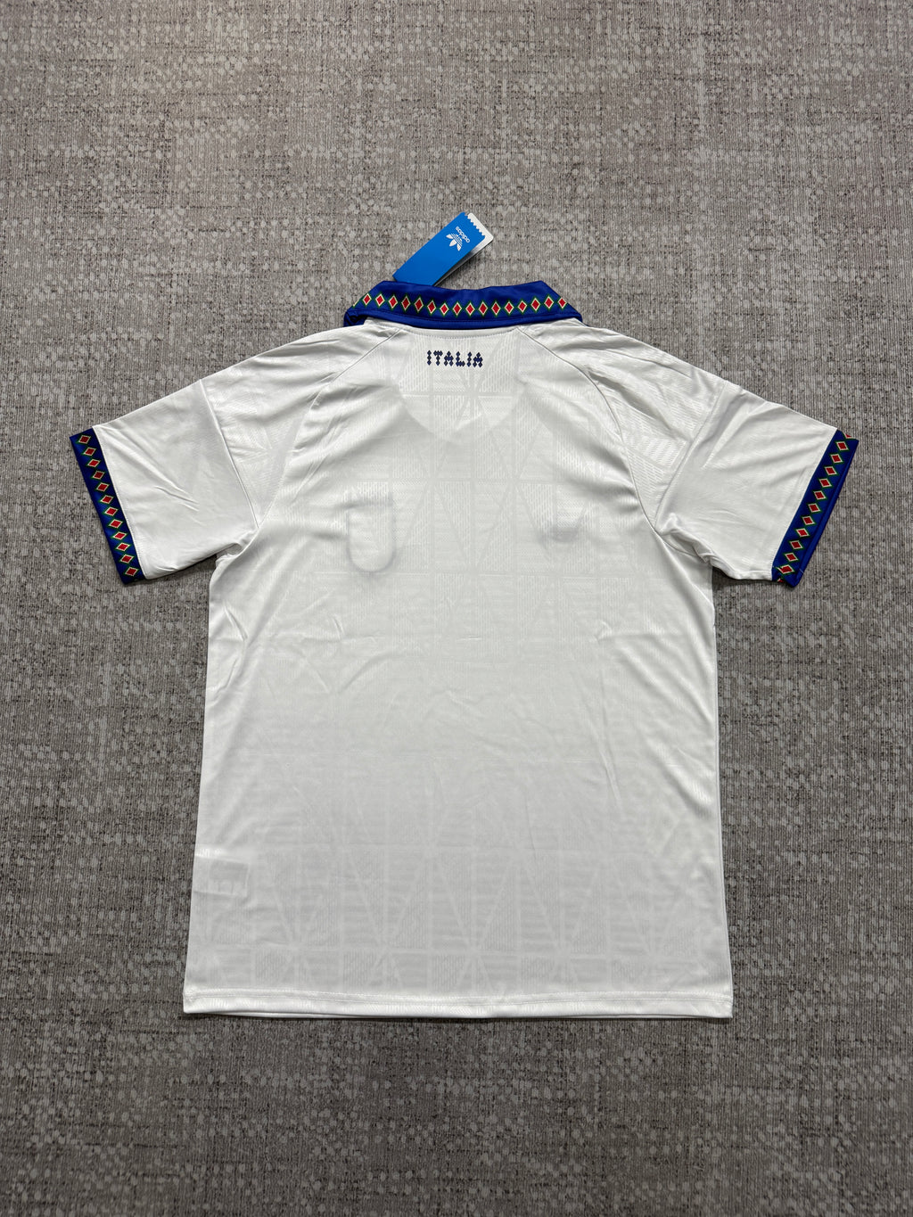 Maillot Italie 2027 blanc et col bleu — Version supporter — photo 2