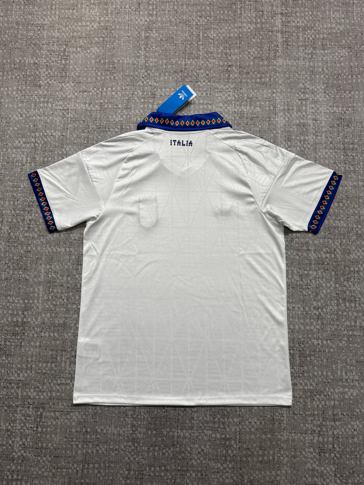 Maillot Italie 2027 blanc et col bleu — Version supporter — photo 2