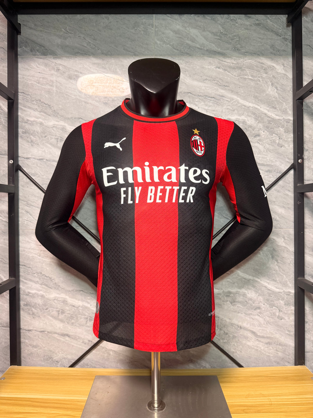 AC Milan 2026/27 Red and Black Home Long-Sleeve Shirt — Player Version — photo 1