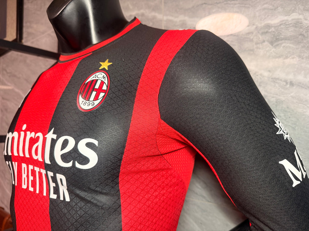 AC Milan 2026/27 Red and Black Home Long-Sleeve Shirt — Player Version — photo 7