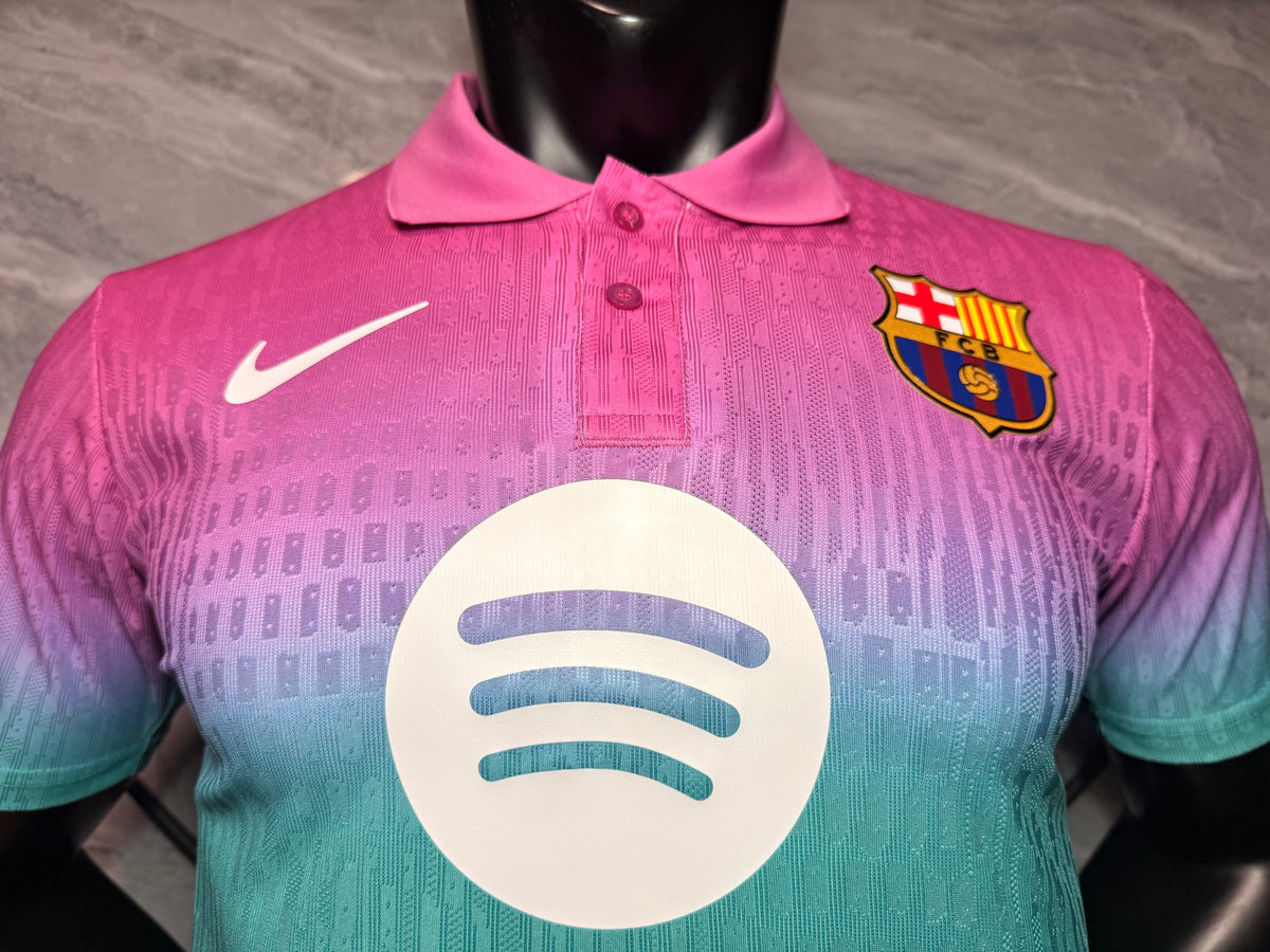 Barcelona 2026/27 Pink Teal Navy Gradient Polo Shirt — Player Version — photo 2