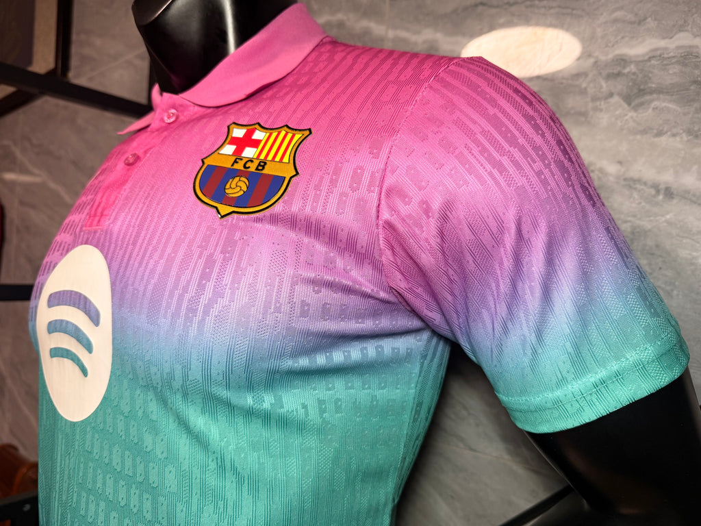 Barcelona 2026/27 Pink Teal Navy Gradient Polo Shirt — Player Version — photo 6