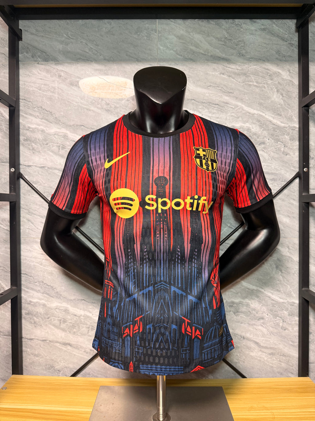 Barcelona 2026/27 Red and Black Cityscape Special-Edition Shirt — Player Version — photo 1