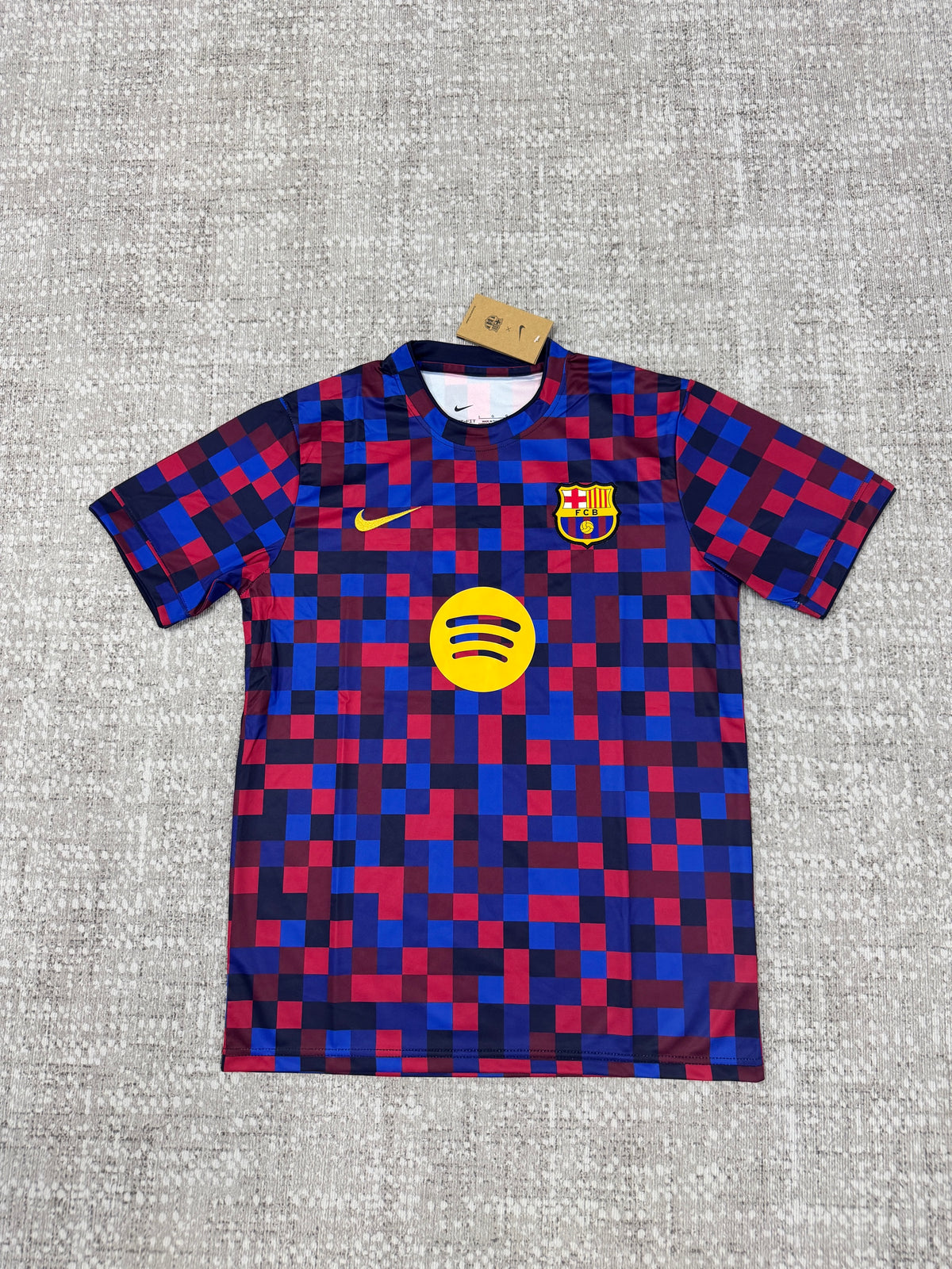 Barcelona 2026/27 Red and Blue Checkered Training Shirt — photo 2