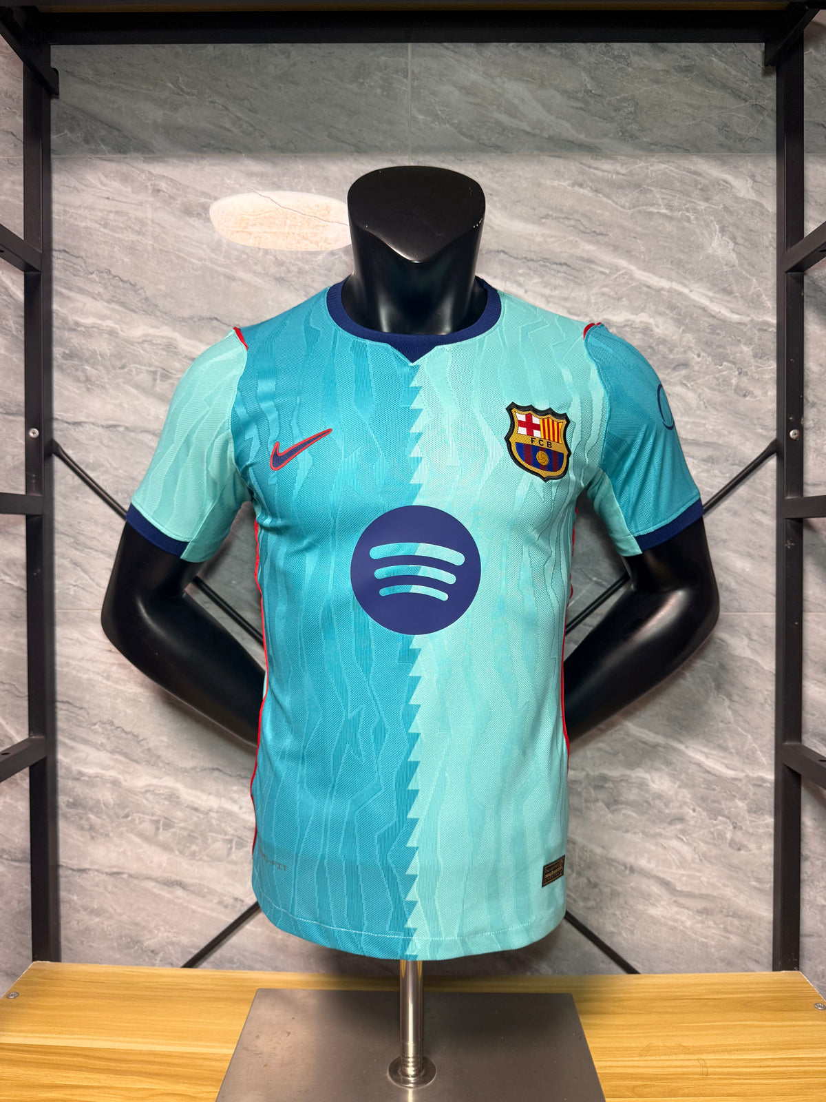 Barcelona Third Shirt — Turquoise Player Version — photo 1