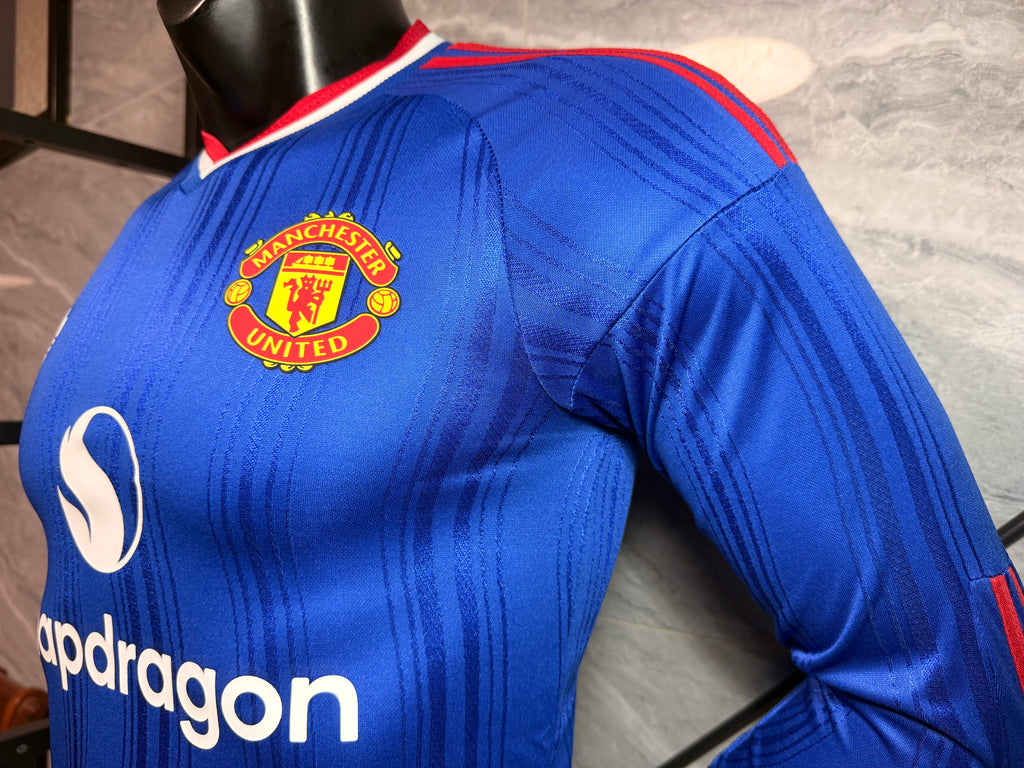 Manchester United 2026/27 Blue Away Long-Sleeve Shirt — Player Version — photo 7