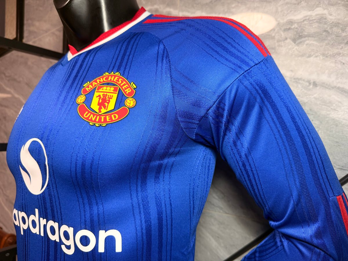 Manchester United 2026/27 Blue Away Long-Sleeve Shirt — Player Version — photo 7