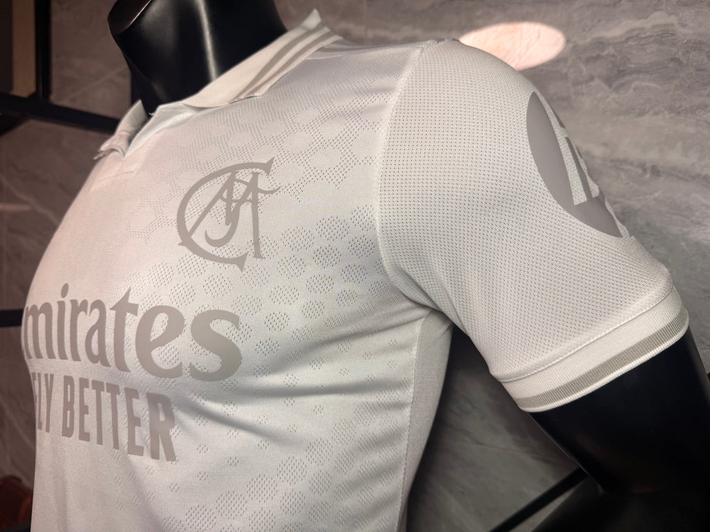 Real Madrid Shirt — White Polo Collar Player Version — photo 6